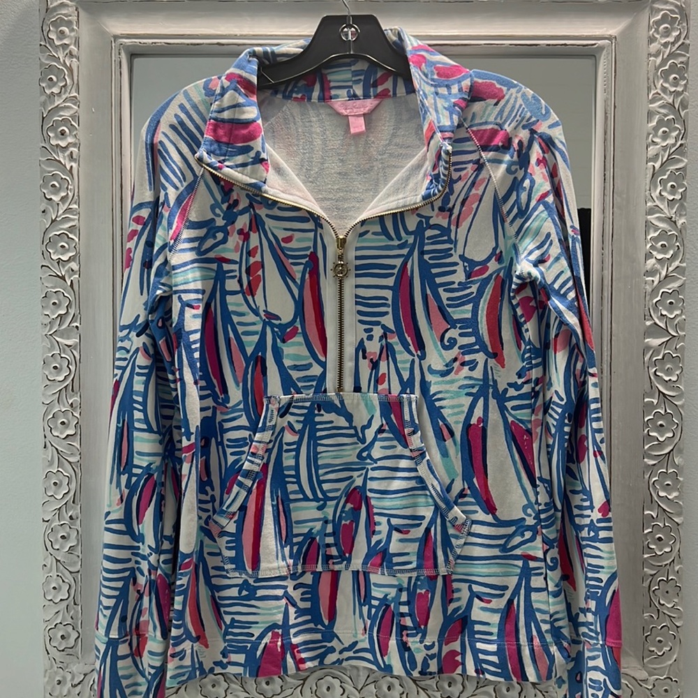 Lilly Pulitzer Sail Away 1/4 zip pullover